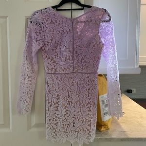 Light purple and white faded lace dress